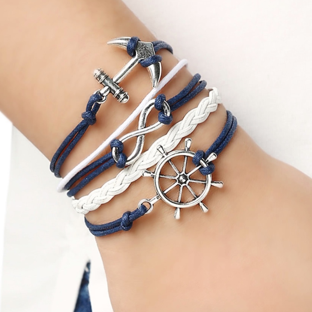 Braided Anchors Bracelet